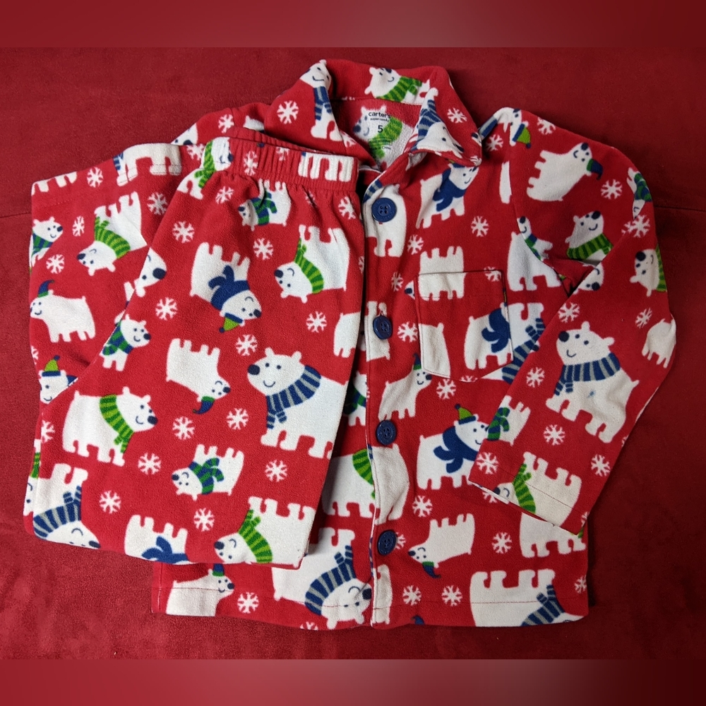 Carter's Size 5 Winter/Christmas Pajamas